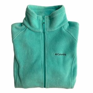 Sale Columbia mint green full zip fleece jacket